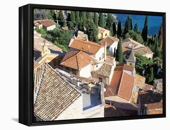 Village of Roquebrune-Cap-Martin, Alpes Maritimes, Cote d'Azur, Provence, France-Bruno Barbier-Framed Premier Image Canvas