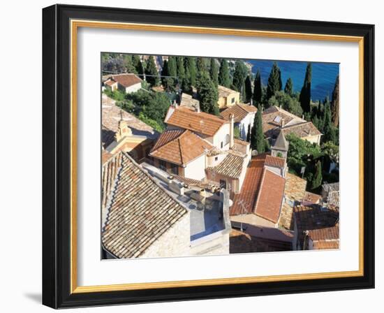 Village of Roquebrune-Cap-Martin, Alpes Maritimes, Cote d'Azur, Provence, France-Bruno Barbier-Framed Photographic Print