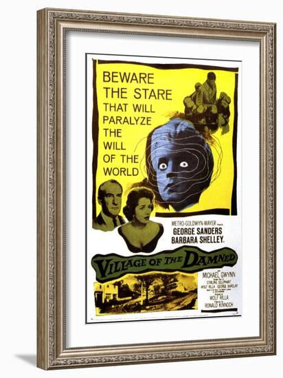 Village of the Damned, George Sanders, Barbara Shelley, 1960-null-Framed Art Print