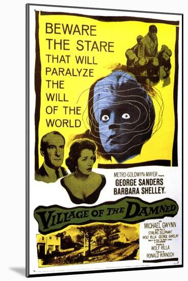 Village of the Damned, George Sanders, Barbara Shelley, 1960-null-Mounted Art Print