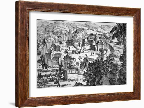 Village of the Susquehanna People, Susquehanna River (Engraving)-American-Framed Giclee Print