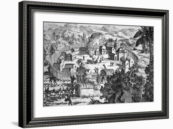Village of the Susquehanna People, Susquehanna River (Engraving)-American-Framed Giclee Print