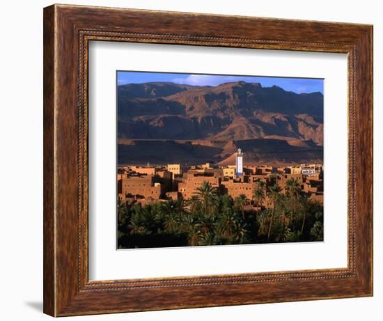 Village of Tinerhir on Banks of River Todra, Todra Gorge, Morocco-John Elk III-Framed Photographic Print