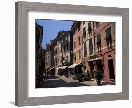 Village of Vernazza, Cinque Terre, Unesco World Heritage Site, Liguria, Italy-Adam Swaine-Framed Photographic Print