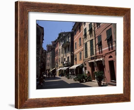 Village of Vernazza, Cinque Terre, Unesco World Heritage Site, Liguria, Italy-Adam Swaine-Framed Photographic Print