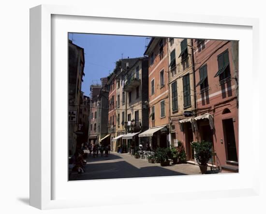 Village of Vernazza, Cinque Terre, Unesco World Heritage Site, Liguria, Italy-Adam Swaine-Framed Photographic Print