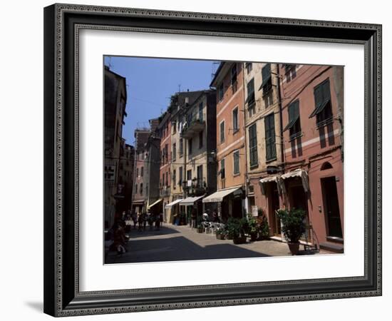 Village of Vernazza, Cinque Terre, Unesco World Heritage Site, Liguria, Italy-Adam Swaine-Framed Photographic Print