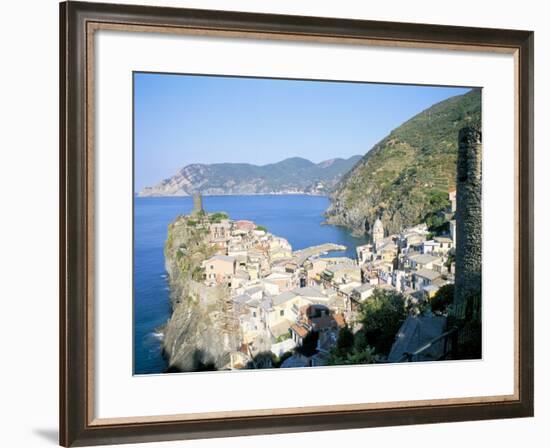 Village of Vernazza, from the East, Cinque Terre, Unesco World Heritage Site, Liguria, Italy-Richard Ashworth-Framed Photographic Print