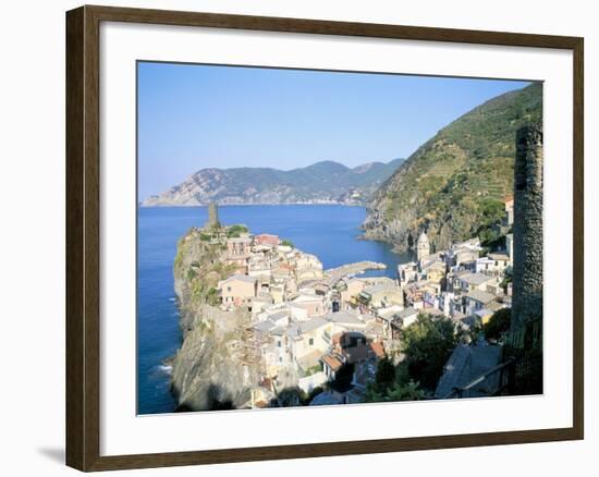 Village of Vernazza, from the East, Cinque Terre, Unesco World Heritage Site, Liguria, Italy-Richard Ashworth-Framed Photographic Print