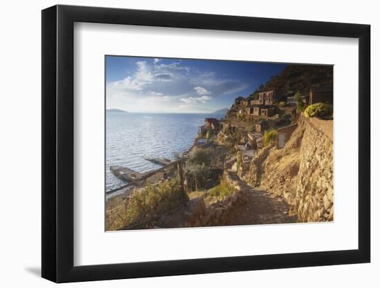 Village of Yumani on Isla del Sol (Island of the Sun), Lake Titicaca, Bolivia, South America-Ian Trower-Framed Photographic Print