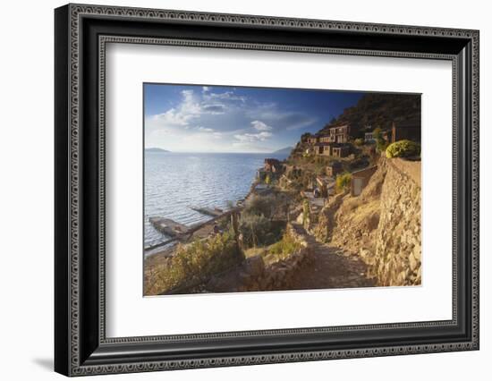 Village of Yumani on Isla del Sol (Island of the Sun), Lake Titicaca, Bolivia, South America-Ian Trower-Framed Photographic Print