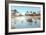 Village on Nile by Pyramids, Egypt-null-Framed Premium Giclee Print