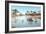 Village on Nile by Pyramids, Egypt-null-Framed Premium Giclee Print