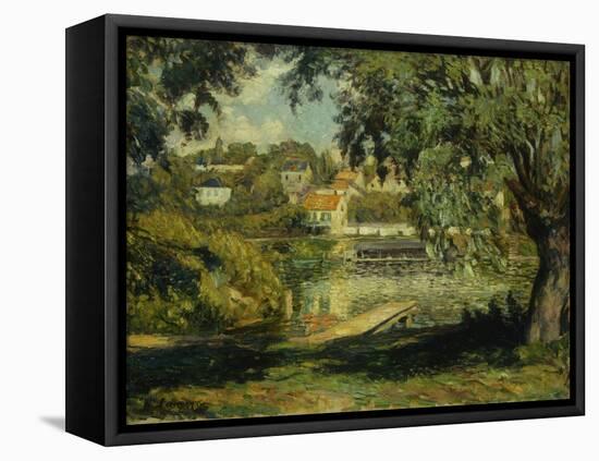Village on the Banks of the River; Village Au Bord De La Riviere, C.1900-Henri Lebasque-Framed Premier Image Canvas