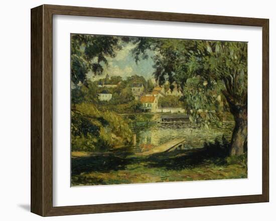 Village on the Banks of the River; Village Au Bord De La Riviere, C.1900-Henri Lebasque-Framed Giclee Print