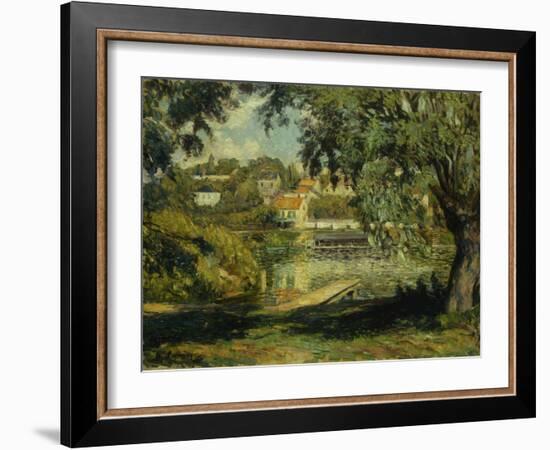 Village on the Banks of the River; Village Au Bord De La Riviere, C.1900-Henri Lebasque-Framed Giclee Print