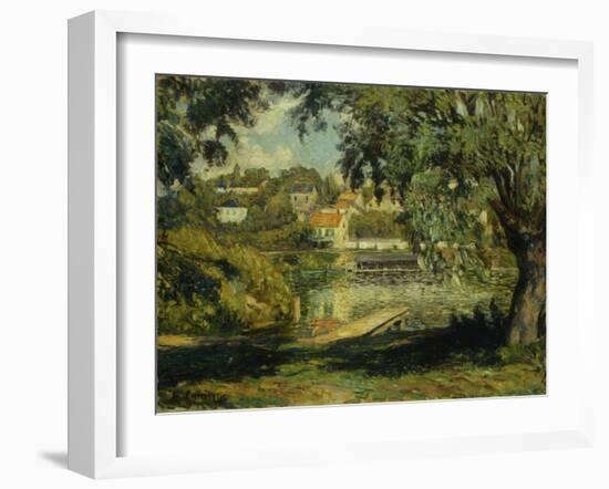 Village on the Banks of the River; Village Au Bord De La Riviere, C.1900-Henri Lebasque-Framed Giclee Print