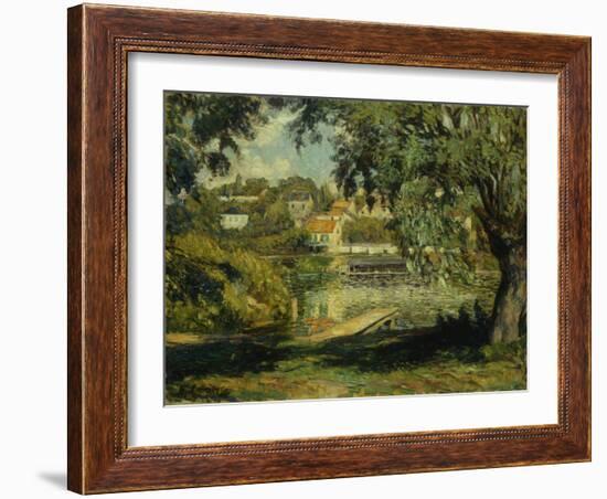 Village on the Banks of the River-Henri Lebasque-Framed Giclee Print