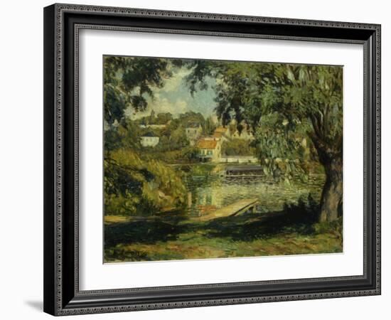 Village on the Banks of the River-Henri Lebasque-Framed Giclee Print