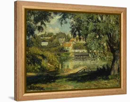 Village on the Banks of the River-Henri Lebasque-Framed Premier Image Canvas