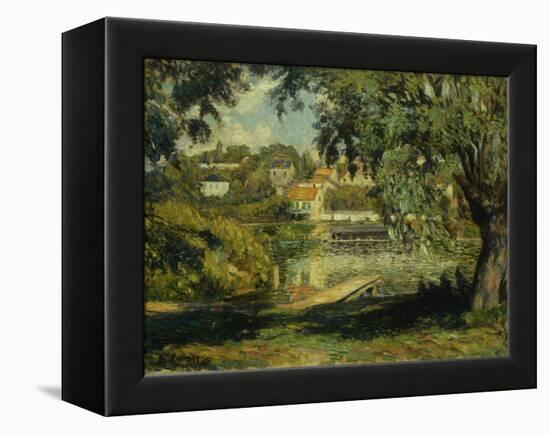 Village on the Banks of the River-Henri Lebasque-Framed Premier Image Canvas
