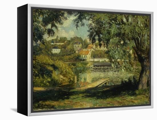 Village on the Banks of the River-Henri Lebasque-Framed Premier Image Canvas