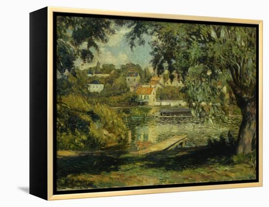 Village on the Banks of the River-Henri Lebasque-Framed Premier Image Canvas