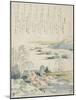 Village on the Yoshino River, Illustration for the Brocade Shell (Nishiki-Gai), 1821-Katsushika Hokusai-Mounted Giclee Print