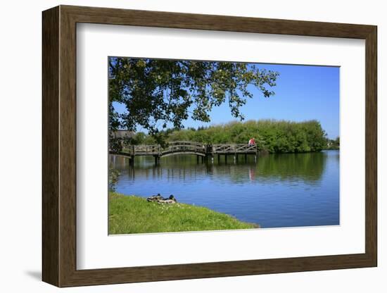 Village Pond in Wenningstedt (Municipality) on the Island of Sylt-Uwe Steffens-Framed Photographic Print