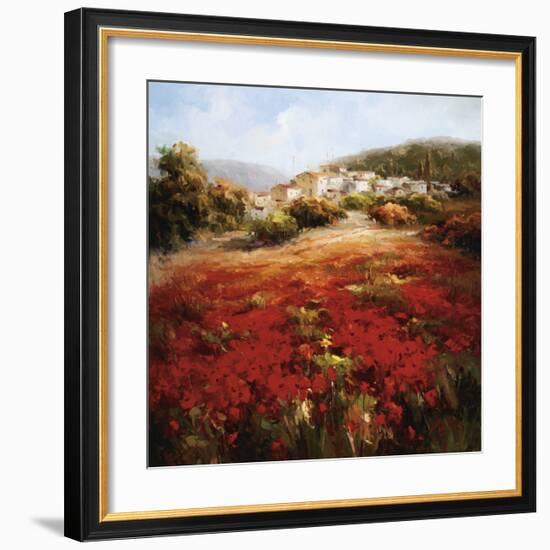 Village Poppies-Marino-Framed Art Print