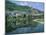 Village Reflected in the Lot River, Estaing, Aveyron, Midi Pyrenees, France, Europe-Ruth Tomlinson-Mounted Photographic Print