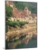 Village Reflected in the Water of the Dordogne River, La Roque-Gageac, Dordogne, Aquitaine, France-Ruth Tomlinson-Mounted Photographic Print