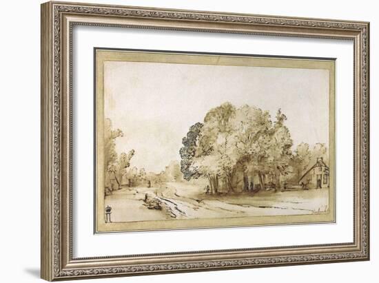 Village Road, C1650-Rembrandt van Rijn-Framed Giclee Print