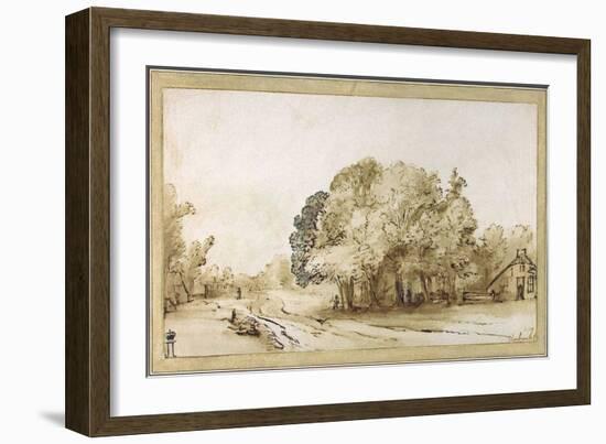 Village Road, C1650-Rembrandt van Rijn-Framed Giclee Print