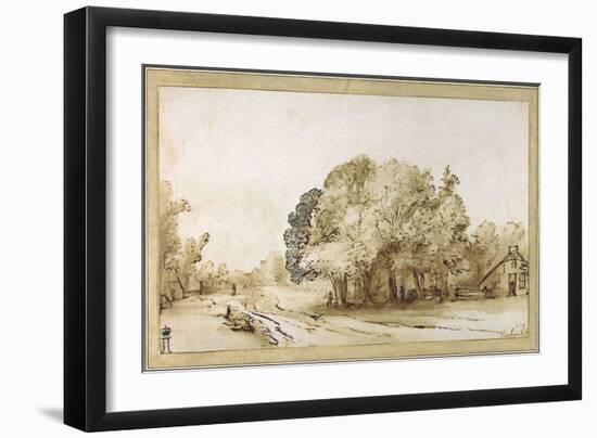 Village Road, C1650-Rembrandt van Rijn-Framed Giclee Print