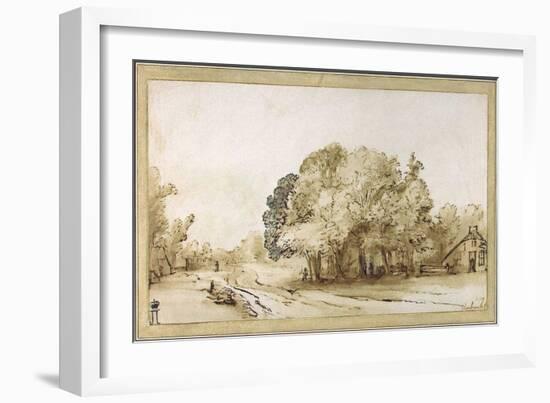 Village Road, C1650-Rembrandt van Rijn-Framed Giclee Print