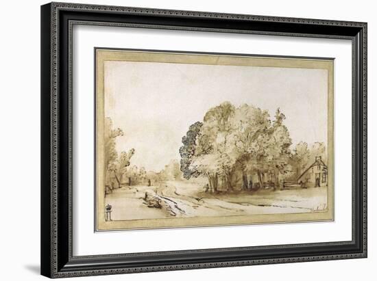 Village Road, C1650-Rembrandt van Rijn-Framed Giclee Print