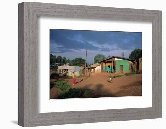 Village Scene, Goulisoo, Oromo Country, Welega State, Ethiopia, Africa-Bruno Barbier-Framed Photographic Print