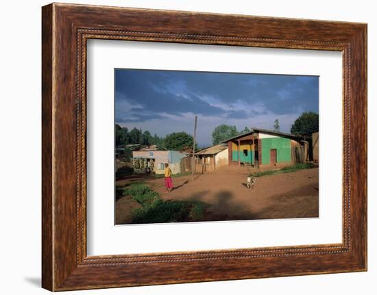 Village Scene, Goulisoo, Oromo Country, Welega State, Ethiopia, Africa-Bruno Barbier-Framed Photographic Print