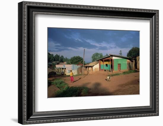 Village Scene, Goulisoo, Oromo Country, Welega State, Ethiopia, Africa-Bruno Barbier-Framed Photographic Print