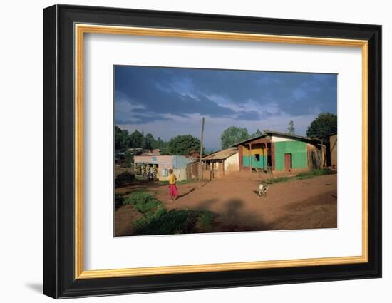 Village Scene, Goulisoo, Oromo Country, Welega State, Ethiopia, Africa-Bruno Barbier-Framed Photographic Print