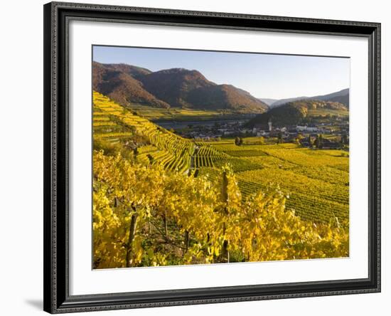 Village Spitz Nested in the Vineyards of the Wachau. Austria-Martin Zwick-Framed Photographic Print