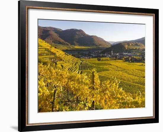 Village Spitz Nested in the Vineyards of the Wachau. Austria-Martin Zwick-Framed Photographic Print