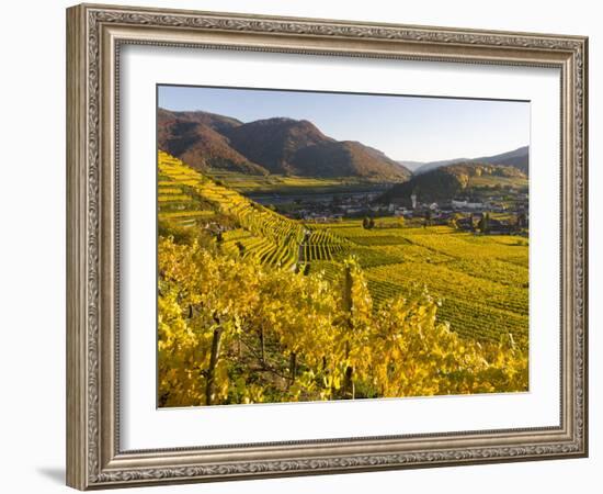 Village Spitz Nested in the Vineyards of the Wachau. Austria-Martin Zwick-Framed Photographic Print