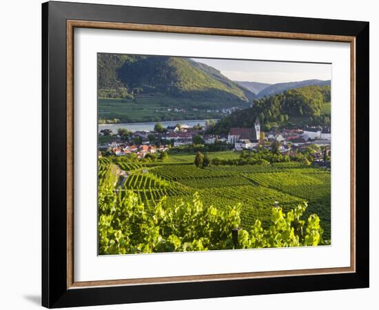 Village Spitz Nested in the Vineyards of the Wachau. Austria-Martin Zwick-Framed Photographic Print