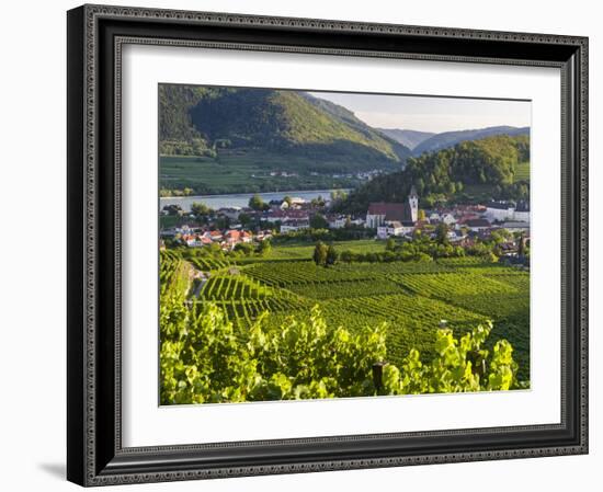 Village Spitz Nested in the Vineyards of the Wachau. Austria-Martin Zwick-Framed Photographic Print