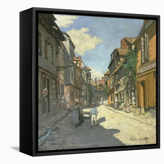 Village Street in Normandy (Rue De La Bavolle, Honfleur), about 1867-Claude Monet-Framed Premier Image Canvas