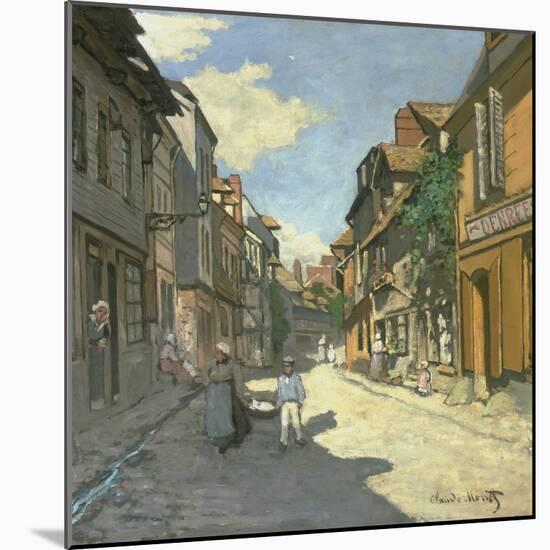 Village Street in Normandy (Rue De La Bavolle, Honfleur), about 1867-Claude Monet-Mounted Giclee Print