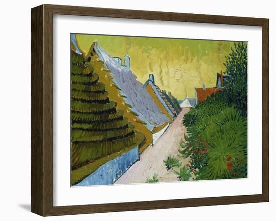 Village Street in Saintes-Maries, 1888-Vincent van Gogh-Framed Giclee Print