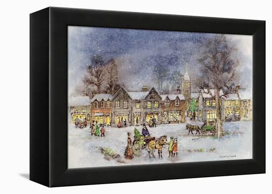 Village Street in the Snow-Stanley Cooke-Framed Premier Image Canvas